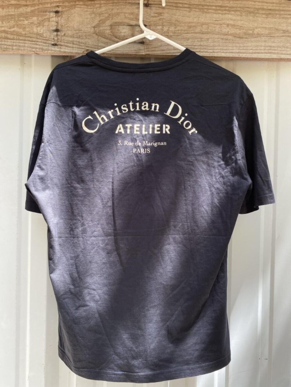 Christian Dior Atelier T-Shirt Black Size L Authentic Rue De Marignan Logo